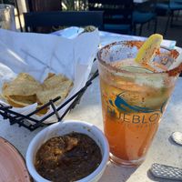 Amazing salsa and michelada #Veganuary at Pueblo in San Diego