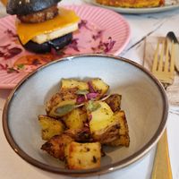 Herby spuds at Rise Plant Kitchen + Movement Studio in Malvern
