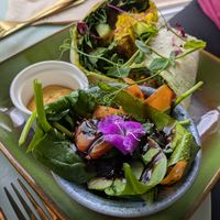 Falafel wrap at Rise Plant Kitchen + Movement Studio in Malvern