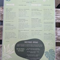 Food menu - August 2025 at Rise Plant Kitchen + Movement Studio in Malvern