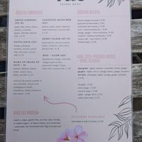 Drinks menu - August 2025 at Rise Plant Kitchen + Movement Studio in Malvern