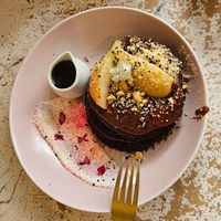 Autumnal dream pancakes at Rise Plant Kitchen + Movement Studio in Malvern