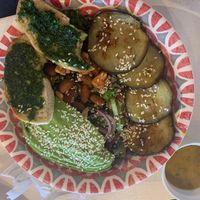 Rainbow salad from Bagel Garden at Marea Surf Shop Cafe in Samara