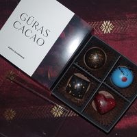 Some of the hand made chocs at Güras Cacao in Mordialloc