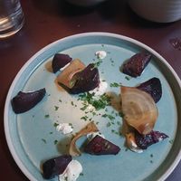 Beetroot with whipped tofu at Meet in Newcastle