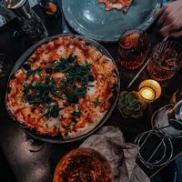 Pizza  at Vinothec Social in South East London