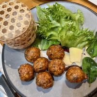 Vegan Larb tord with sticky rice  #Veganuary at Sizzler - Fashion Island in Bangkok