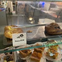 Pastry with crema and raisins (the pastry with strawberry ist missing, because we had the last one)   at Caffè con Tè in Modena