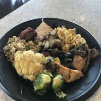 Tried a little bit of everything from the hot food self-serve bar. Lots of vegan options at Whole Foods Market in Huntington Beach