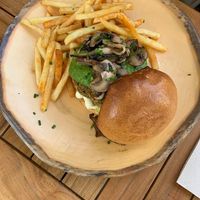 Chickpea pesto burguer 👍 at The Green Affair - Parque das Nações in Lisbon