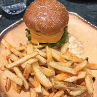 Cascais burger  at The Green Affair - Parque das Nações in Lisbon