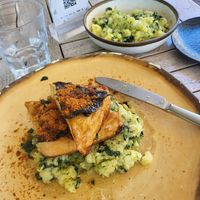 Ordered extra mash potato and sprouts for mistake...but it was delicious so I dont really complain at The Green Affair - Parque das Nações in Lisbon