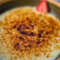Creme brulee at The Green Affair - Parque das Nações in Lisbon