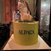 Birthday cake   at Alpaca Bar in Tel Aviv
