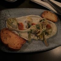 Labane and artichoke   at Alpaca Bar in Tel Aviv