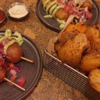 Redefine Meat corn dogs at Alpaca Bar in Tel Aviv