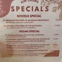 Menu  at Kim Chung in Nuremberg
