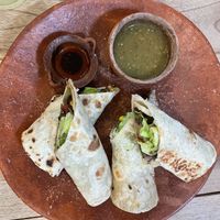 Tex mex burrito - 159 pesoss  at Muchas Vidas in Merida