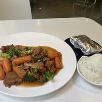 Broccoli Stir Fry w/Mock Duck  at Aa-Harn in San Diego