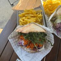 Carrot Lox Pita at Veganitas in Zurich