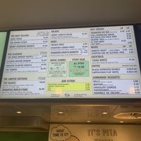 Menu  at Veganitas in Zurich