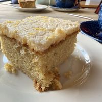 Lemon sponge cake  at The Cairngorm Cafe in Aviemore