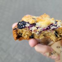 Inside of blueberry streusel cookie at Round & Edgy in Berlin