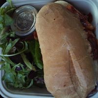 M-ball sandwich  at Loving Hut in Claremont