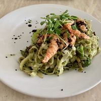 Ocean Red Pappardelle with Pesto Sauce 🌟 at Loving Hut in Claremont