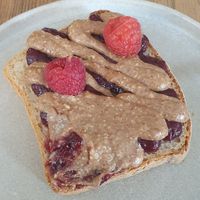 Grilled peanut butter and jelly at Hygge in Milan