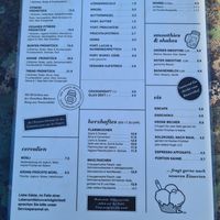 Speisekarte at Trendcafe Krone in Sonnenbuehl
