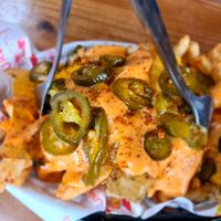 Vegan loaded fries at Burgernaut in Auckland