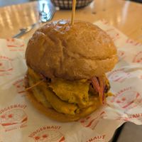 Vegan butter fried chicken burger at Burgernaut in Auckland