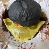 Black bun burger   at Burgernaut in Auckland