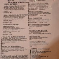Vegan Menu - May 2026 at Burgernaut in Auckland