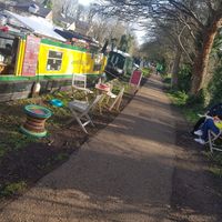 Soak up the nature.... at Dreckly's Cafe Boat in Oxford