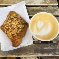Vegan croissants and so many vegan mylks!  at Nibble Chocolate - Little Italy in San Diego