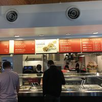 Assembly line for ordering at Chipotle - 55th and 3rd in New York City
