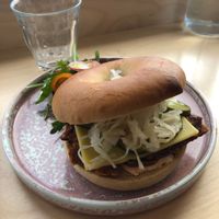 Reuben bagel  at Birch in Newcastle