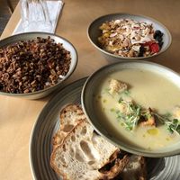 Granola, soup of the day and overnight oats   at Birch in Newcastle