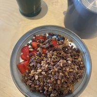 Sea salt granola and chai   at Birch in Newcastle