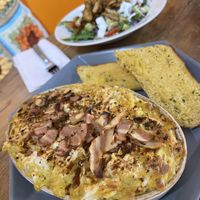 Indulged Mac ‘n’ Cheeze with additional Facon  at The Veeg Shack in Swindon