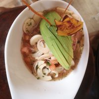 Vegan cheviche at The Leprechaun Pub in Banos