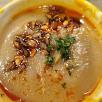 Apple garlic soup at The Crypt in Denver