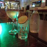 white wine & sparkling water at La Chicha in Mexico City