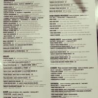 Menu at Chiang Rai in Long Beach