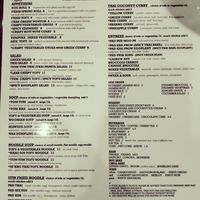 Menu at Chiang Rai in Long Beach