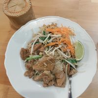Pad Thai + mock chicken (too chicken-y for me) at Chiang Rai in Long Beach