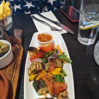 Vegetable skewers with tomato dip at Central 42 in Beverley