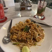 Vegan pad Thai with lychee spritz 😍😍  at KOPITIAM By Wilai - โกปี่เตี่ยม in Phuket